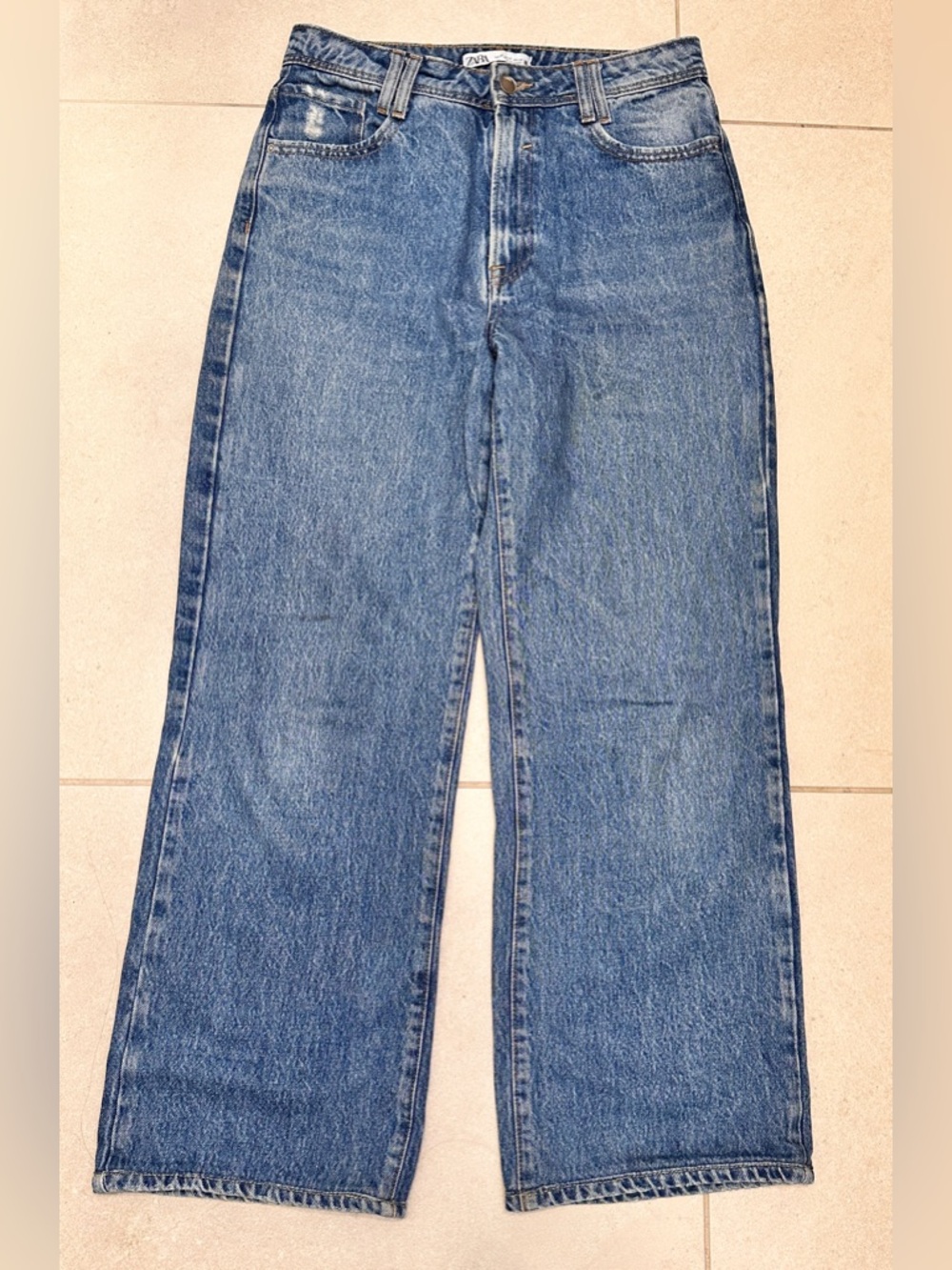 Zara Dark Wash Straight Leg Jeans